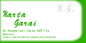 marta garai business card